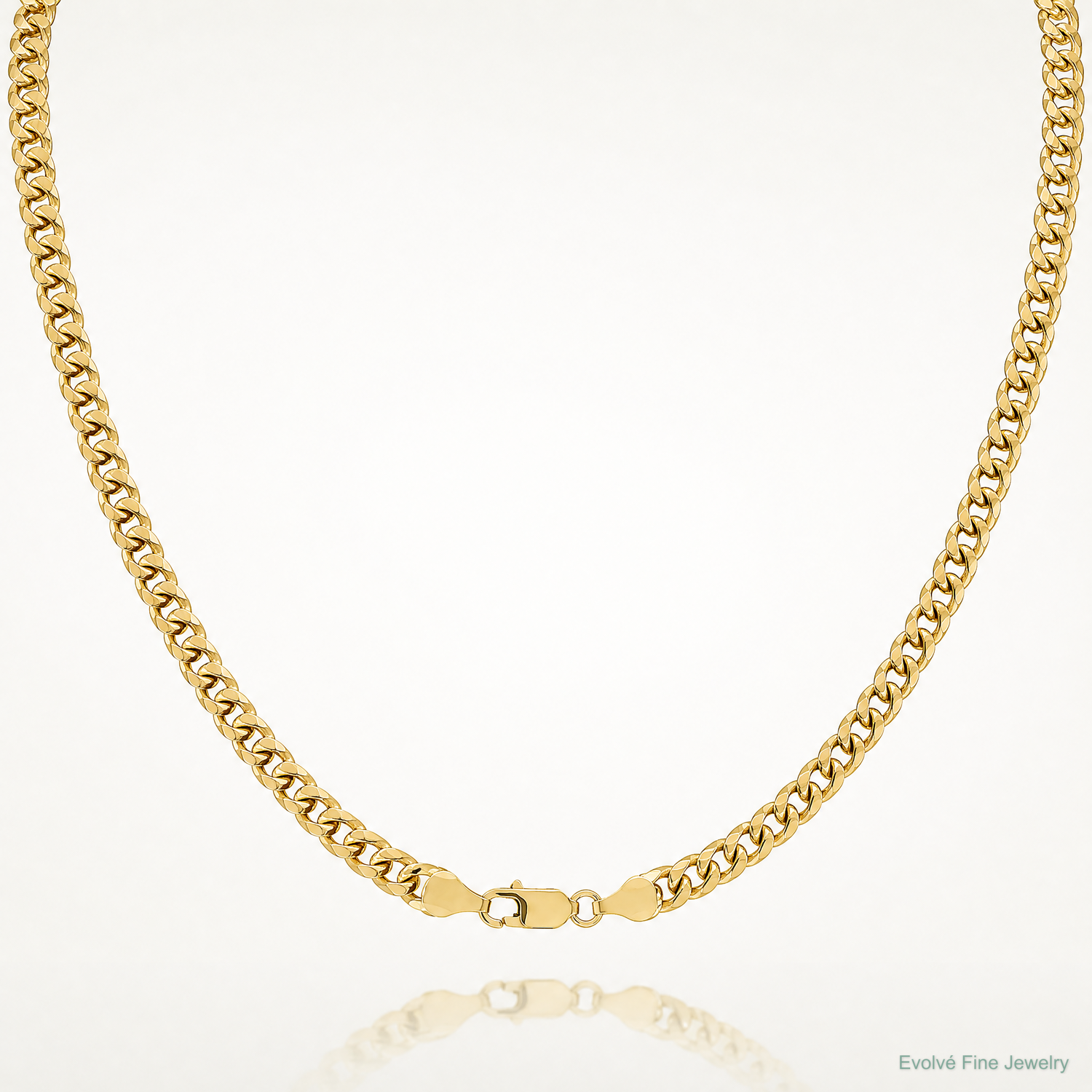 10k 6.75mm Semi-Solid Miami Cuban Chain - Lifestyle View