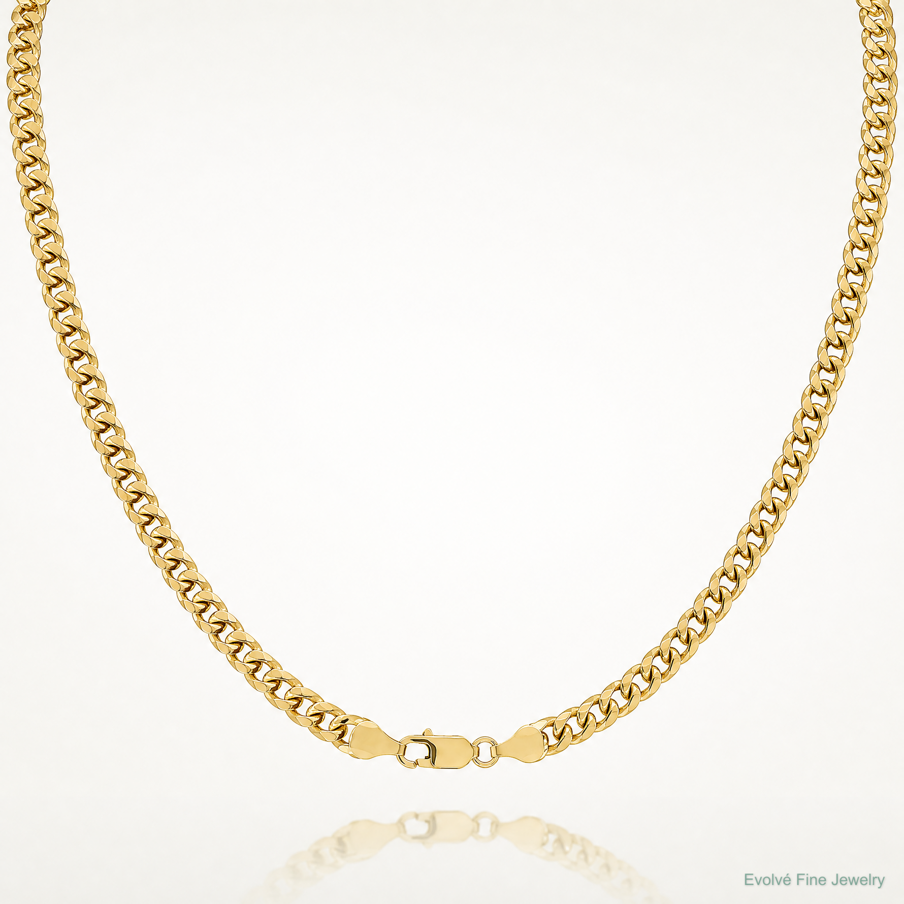 10k 6.75mm Semi-Solid Miami Cuban Chain - Lifestyle View