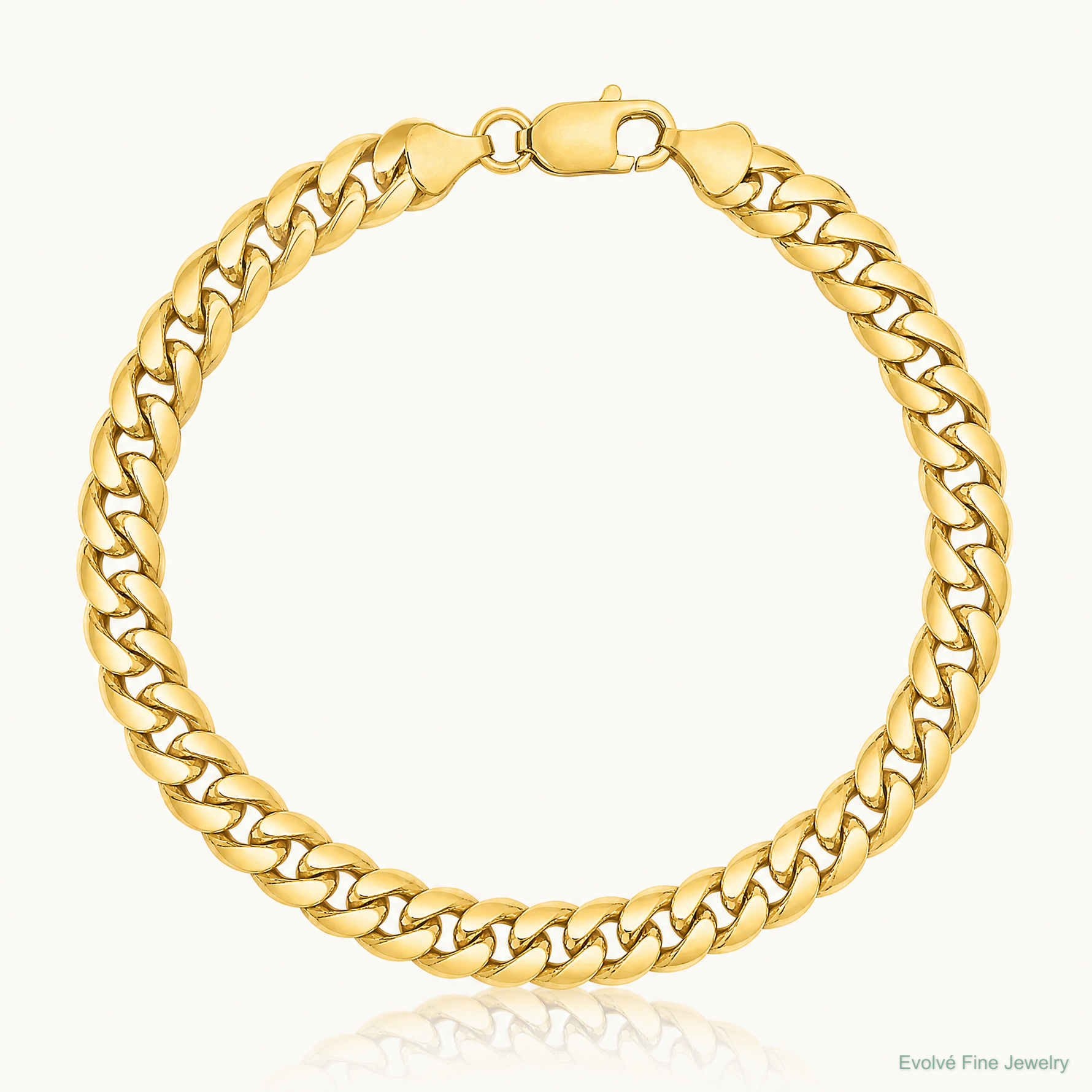 10k 6.75mm Semi-Solid Miami Cuban Chain - Lifestyle View