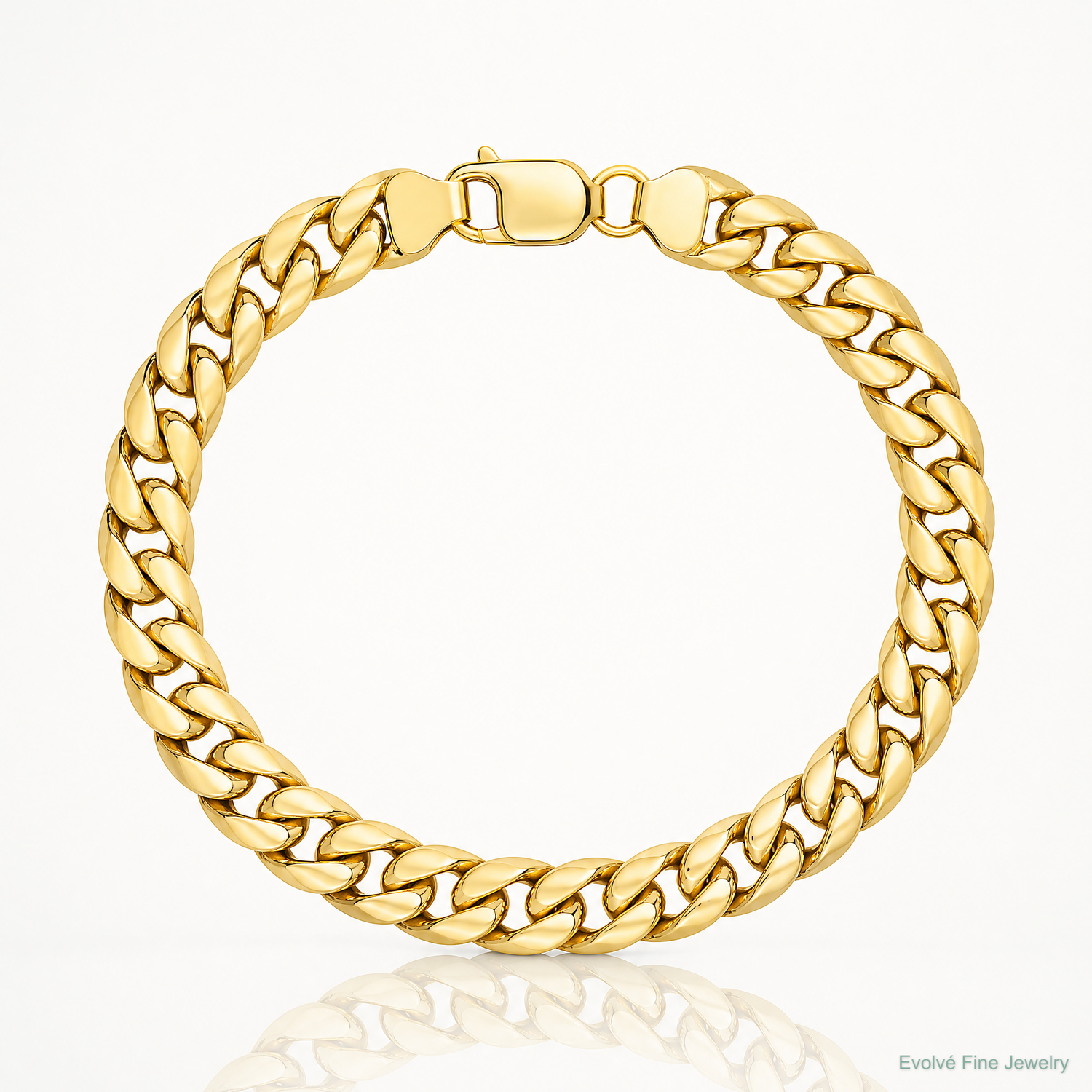 10k 7.3mm Semi-Solid Miami Cuban Chain - Lifestyle View
