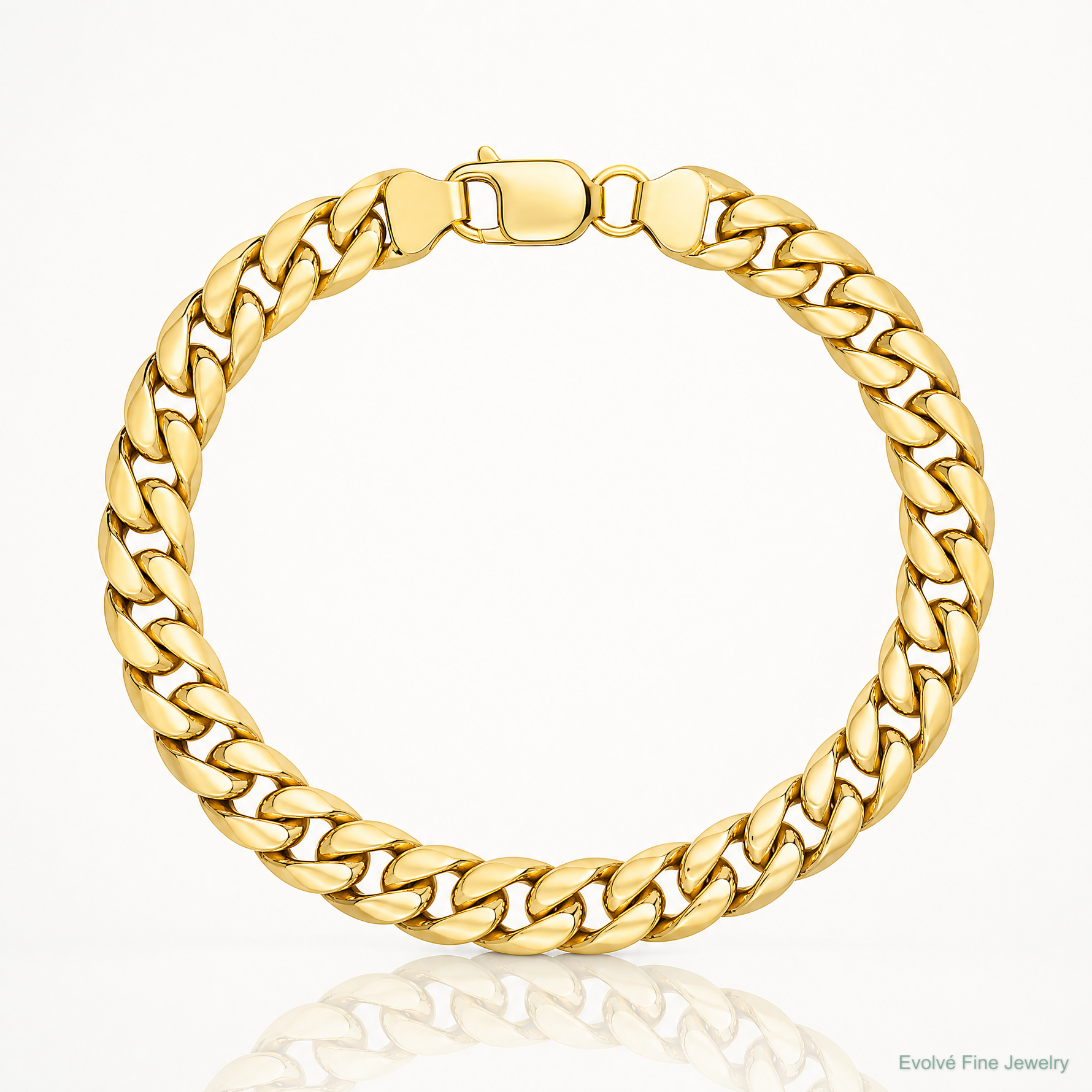 10k 7.3mm Semi-Solid Miami Cuban Chain - Lifestyle View