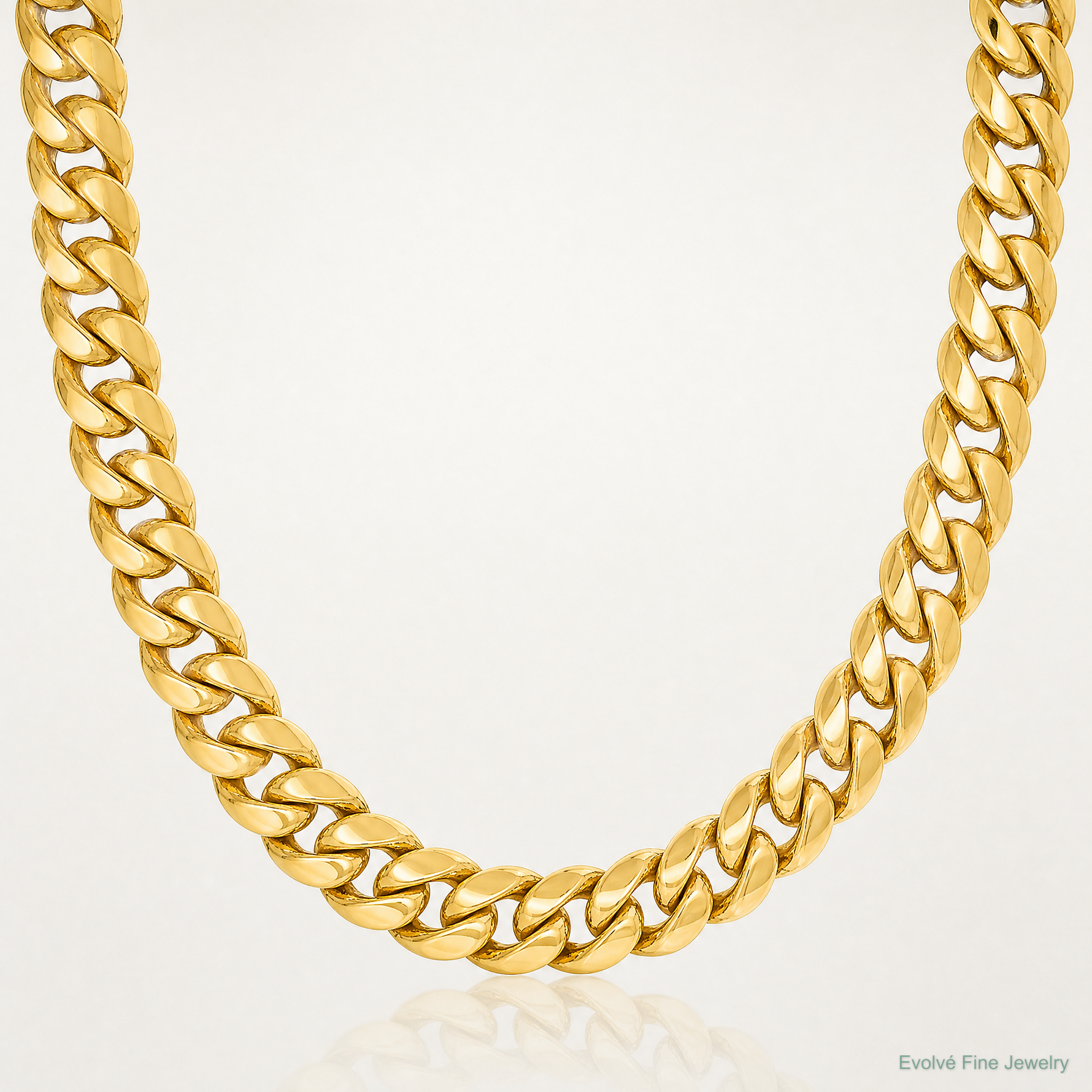 10k 9.3mm Semi-Solid Miami Cuban Chain - Lifestyle View