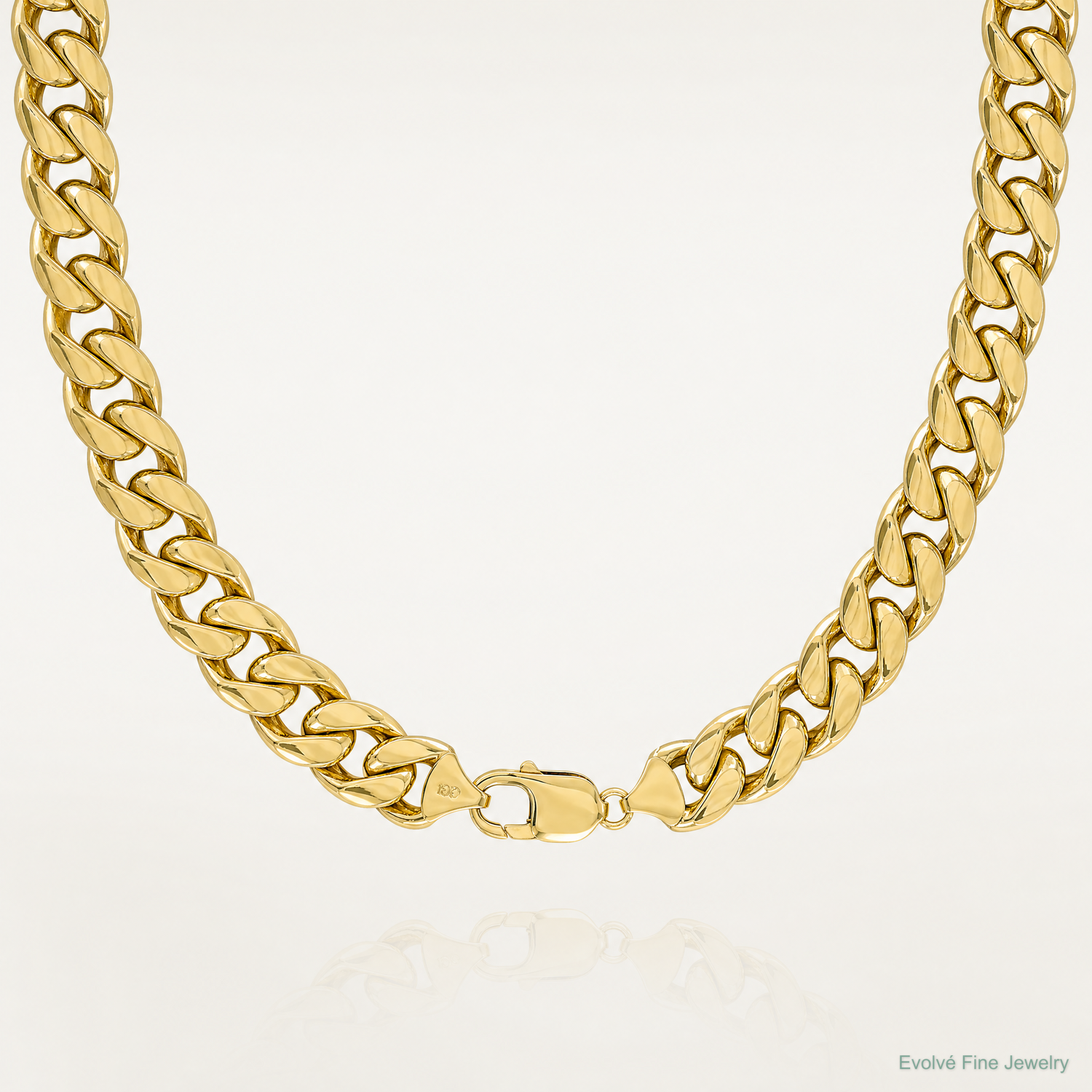 10k 11mm Semi-Solid Miami Cuban Chain - Lifestyle View