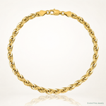 10k 4.75mm Semi-Solid Rope Chain - Lifestyle View