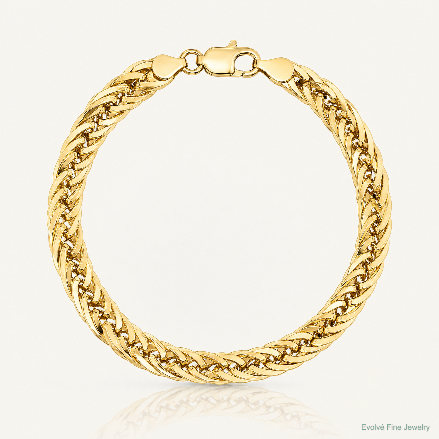 10k 5.4mm Semi-Solid Rope Chain - Lifestyle View