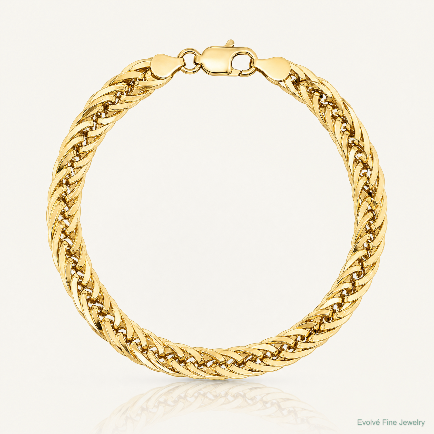 10k 5.4mm Semi-Solid Rope Chain - Lifestyle View