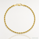 10k 2.5mm Semi-Solid Rope Chain - Lifestyle View