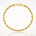 10k 3.5mm Semi-Solid Rope Chain - Lifestyle View