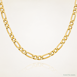 10k 3.5mm Semi-Solid Figaro Chain - Lifestyle View