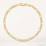 10k 3.5mm Semi-Solid Figaro Chain - Lifestyle View