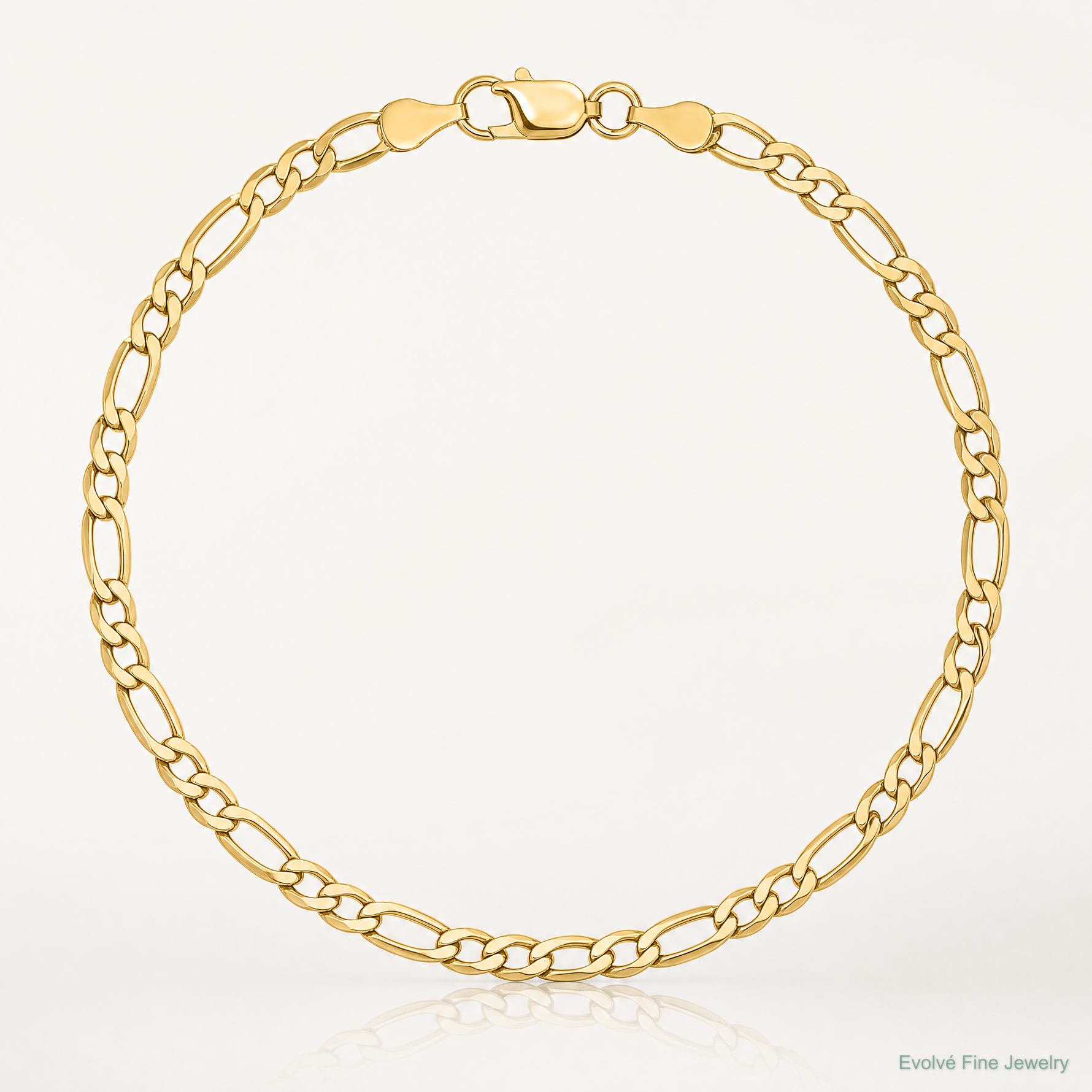 10k 3.5mm Semi-Solid Figaro Chain - Lifestyle View