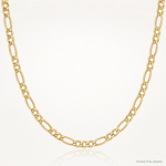 10k 4.2mm Semi-Solid Figaro Chain - Lifestyle View
