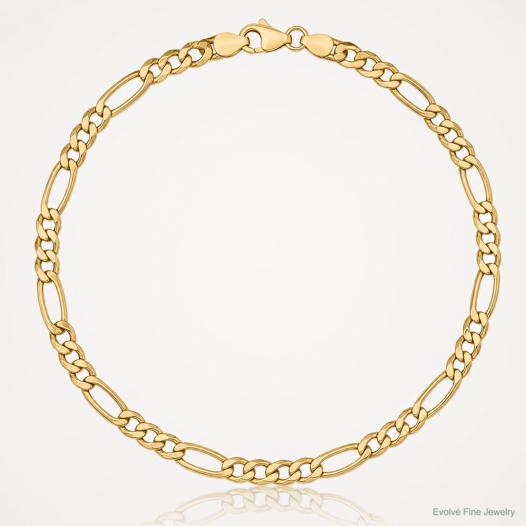 10k 4.2mm Semi-Solid Figaro Chain - Lifestyle View