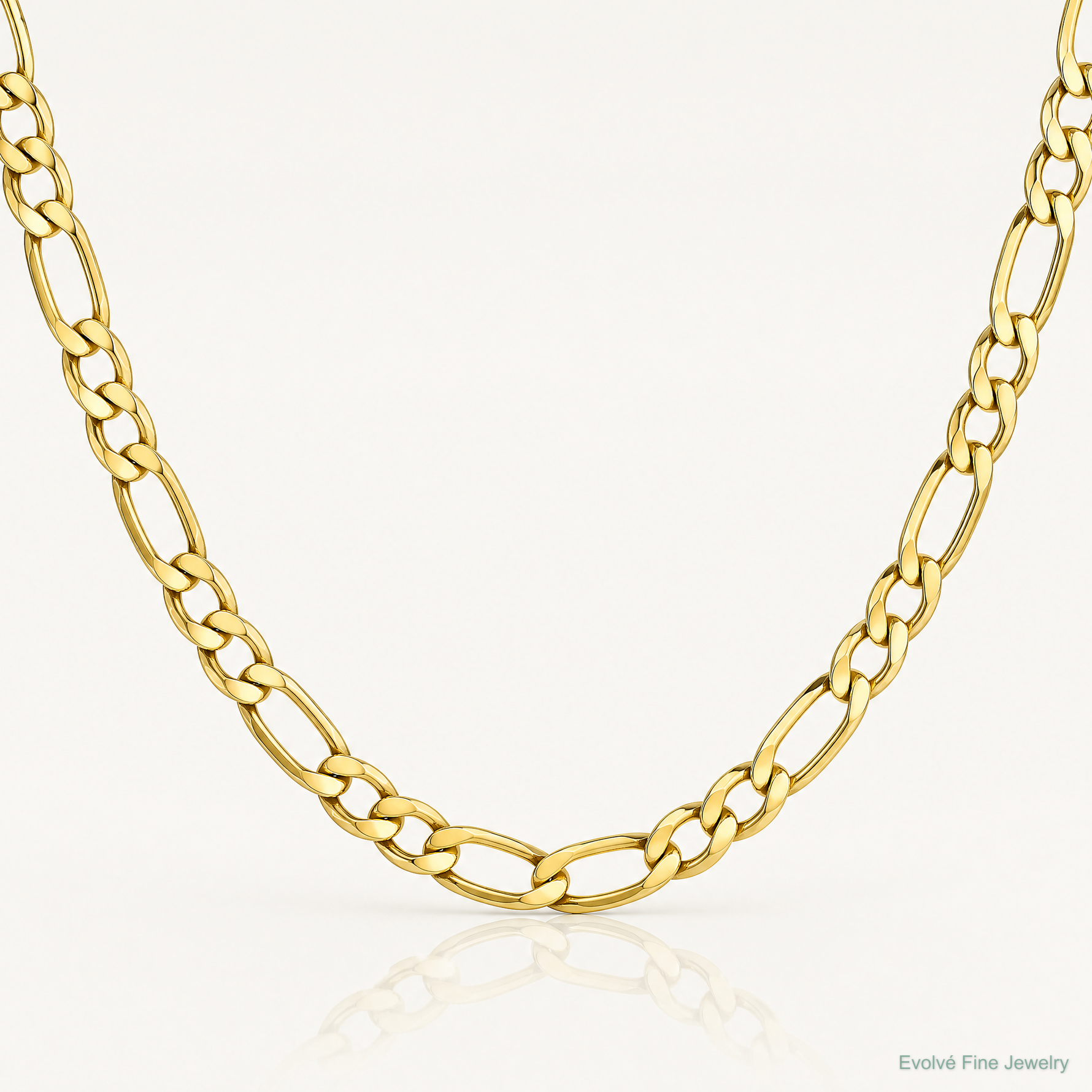 10k 5.35mm Semi-Solid Figaro Chain - Lifestyle View