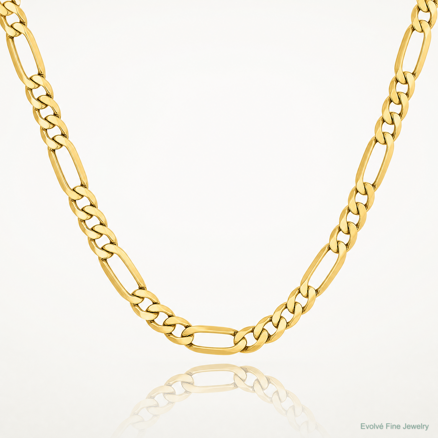 10k 6.25mm Semi-Solid Figaro Chain - Lifestyle View