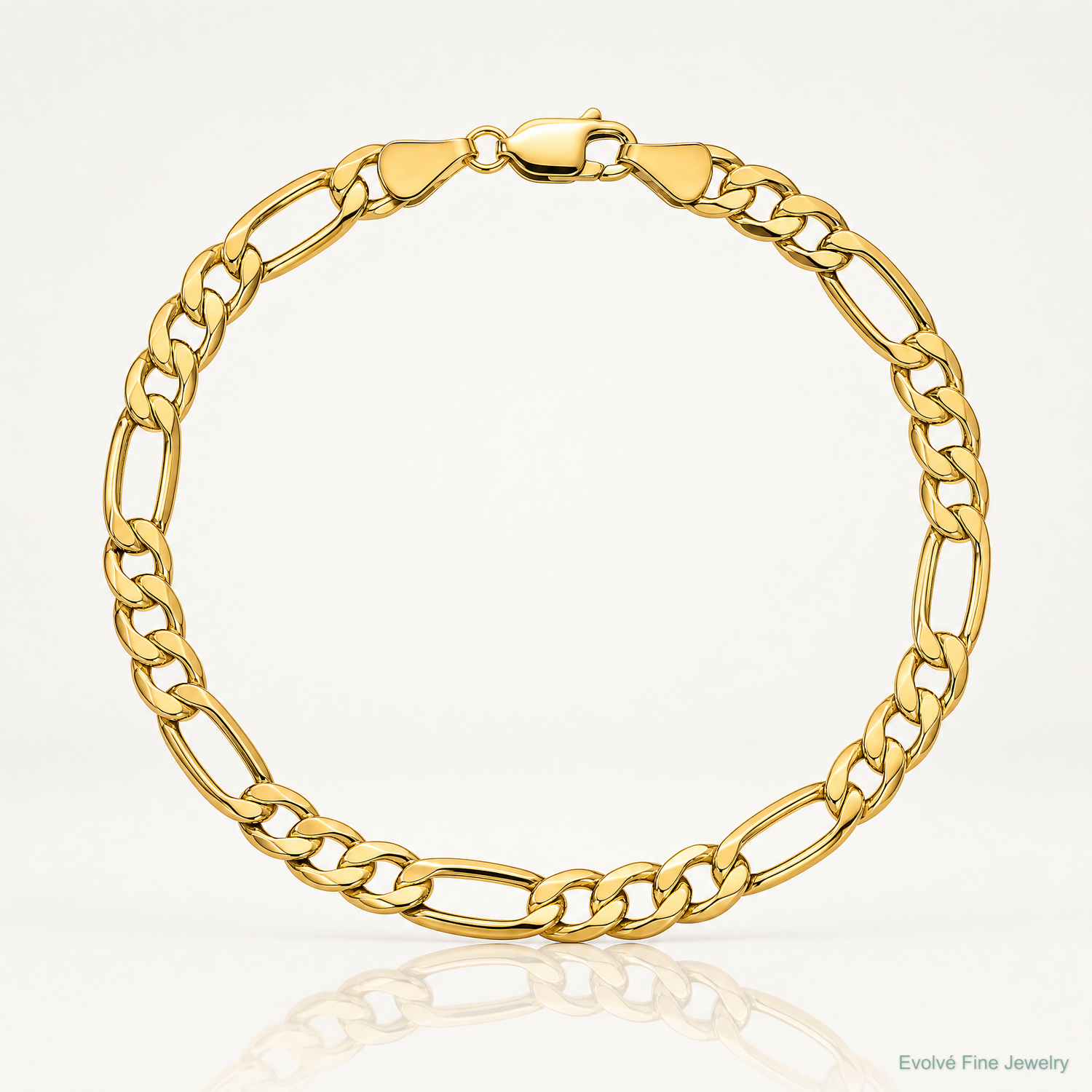 10k 6.25mm Semi-Solid Figaro Chain - Lifestyle View