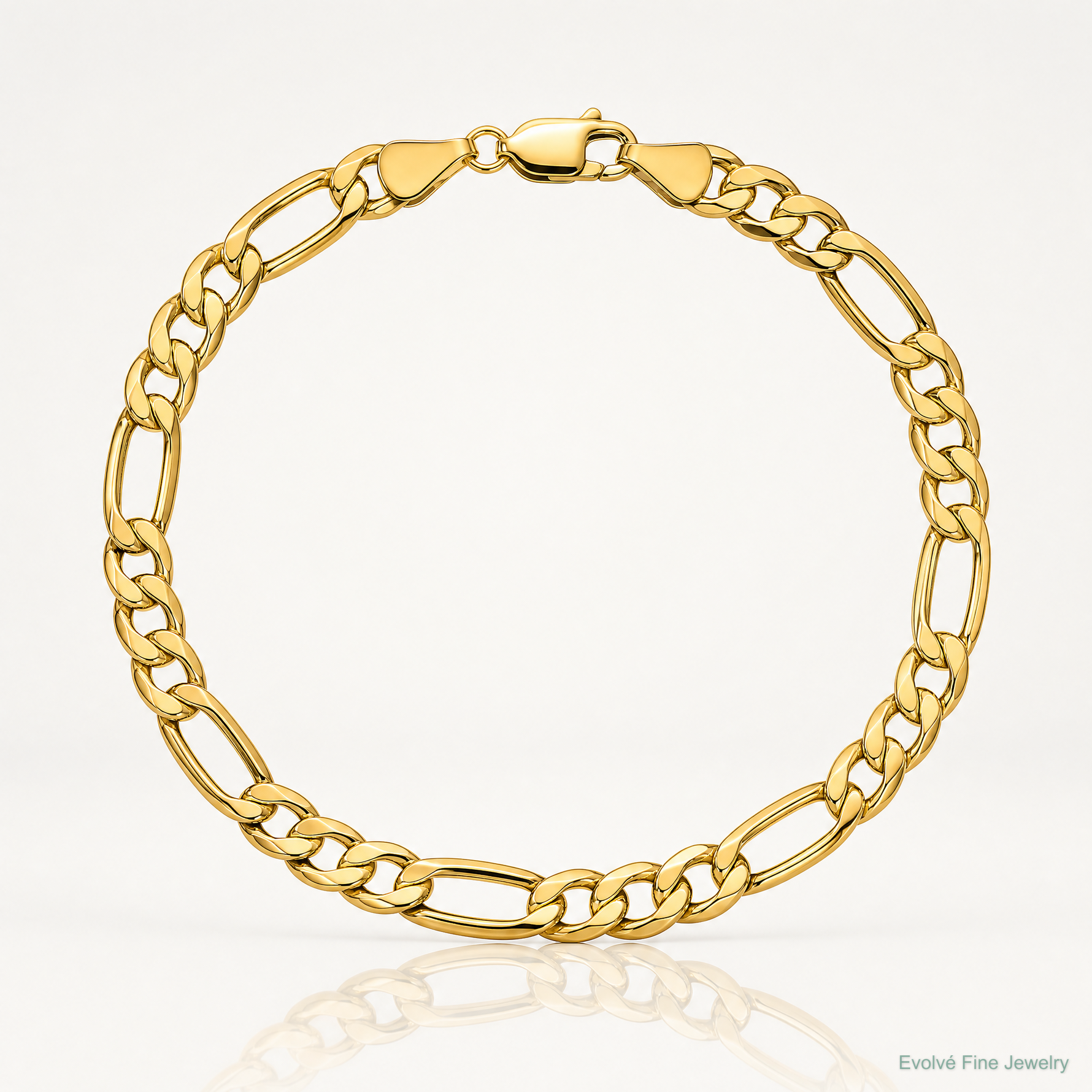 10k 6.25mm Semi-Solid Figaro Chain - Lifestyle View