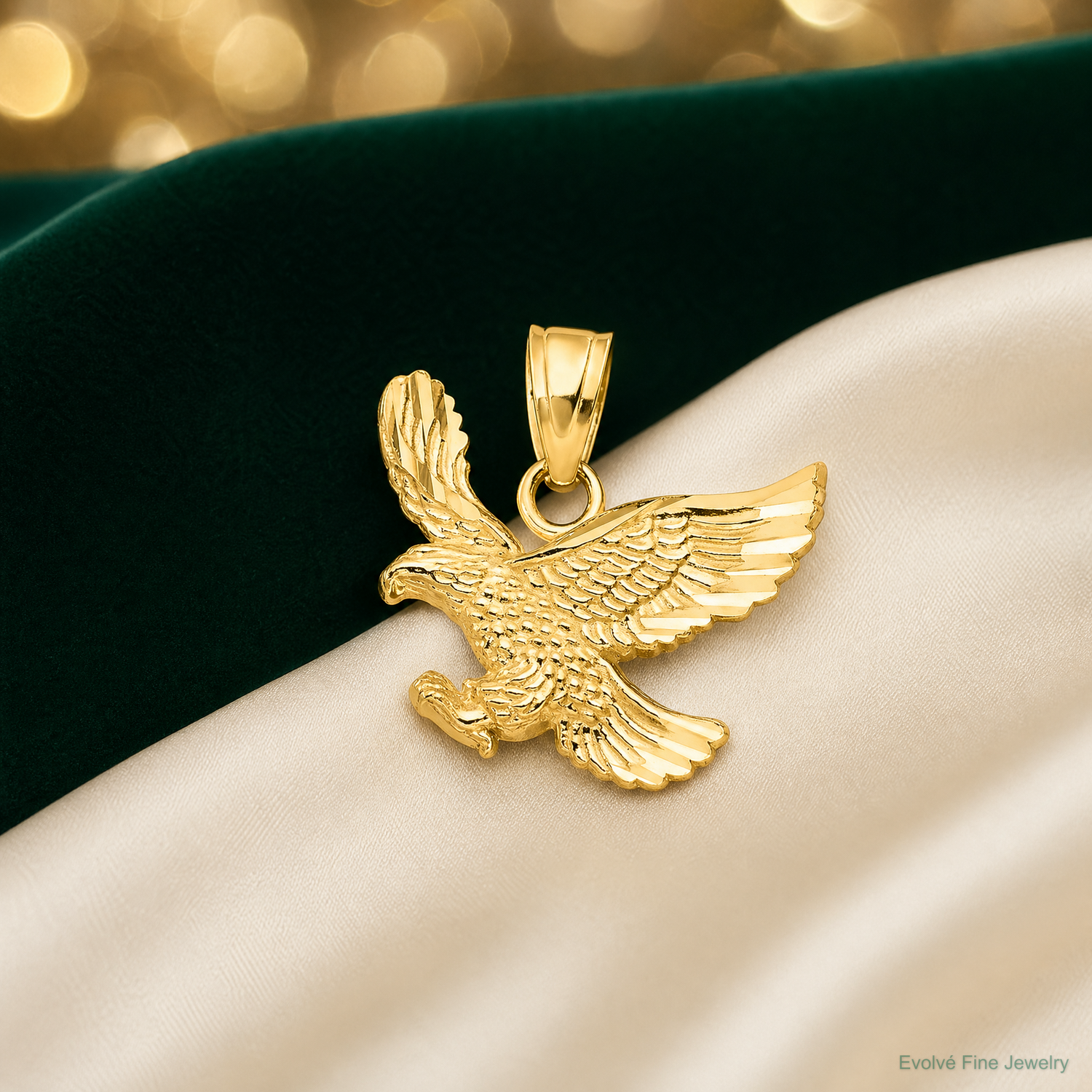 10k Eagle Charm - Lifestyle View
