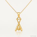 10k Baseball w/Bats Charm - Lifestyle View