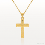 10k Cross Pendant - Lifestyle View