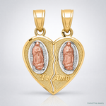 10K Two-Tone w/White Rhodium Break Apart Te Amo Pendant - Lifestyle View