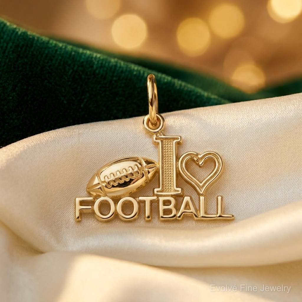 10k Football Charm - Lifestyle View