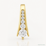 10K Polished CZ Fancy Chain Slide - Lifestyle View