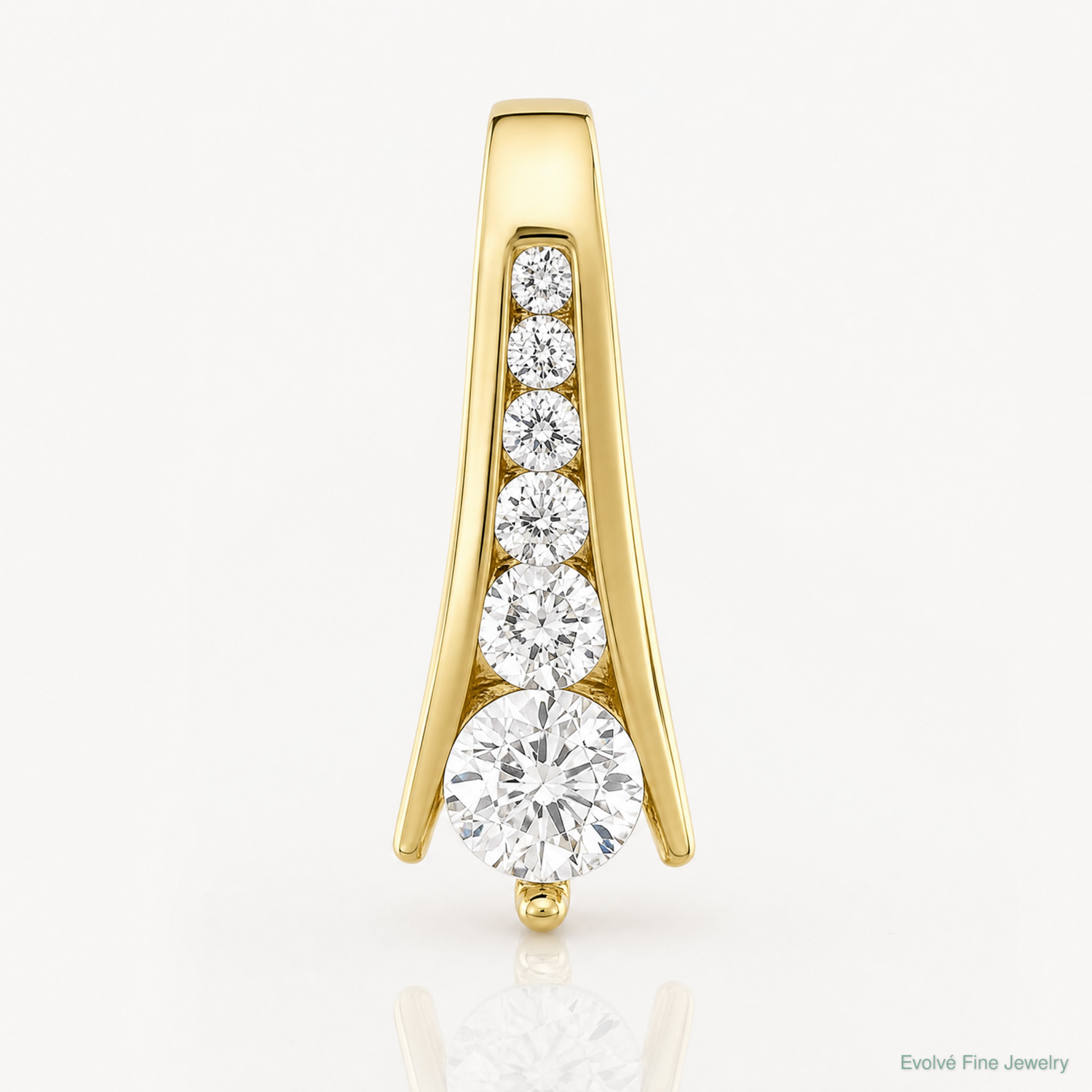 10K Polished CZ Fancy Chain Slide - Lifestyle View