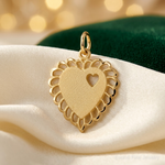 10k Heart Charm - Lifestyle View