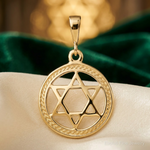 10K Star Of David Charm - Lifestyle View