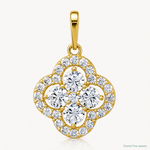 10k Polished CZ Fancy Pendant - Lifestyle View