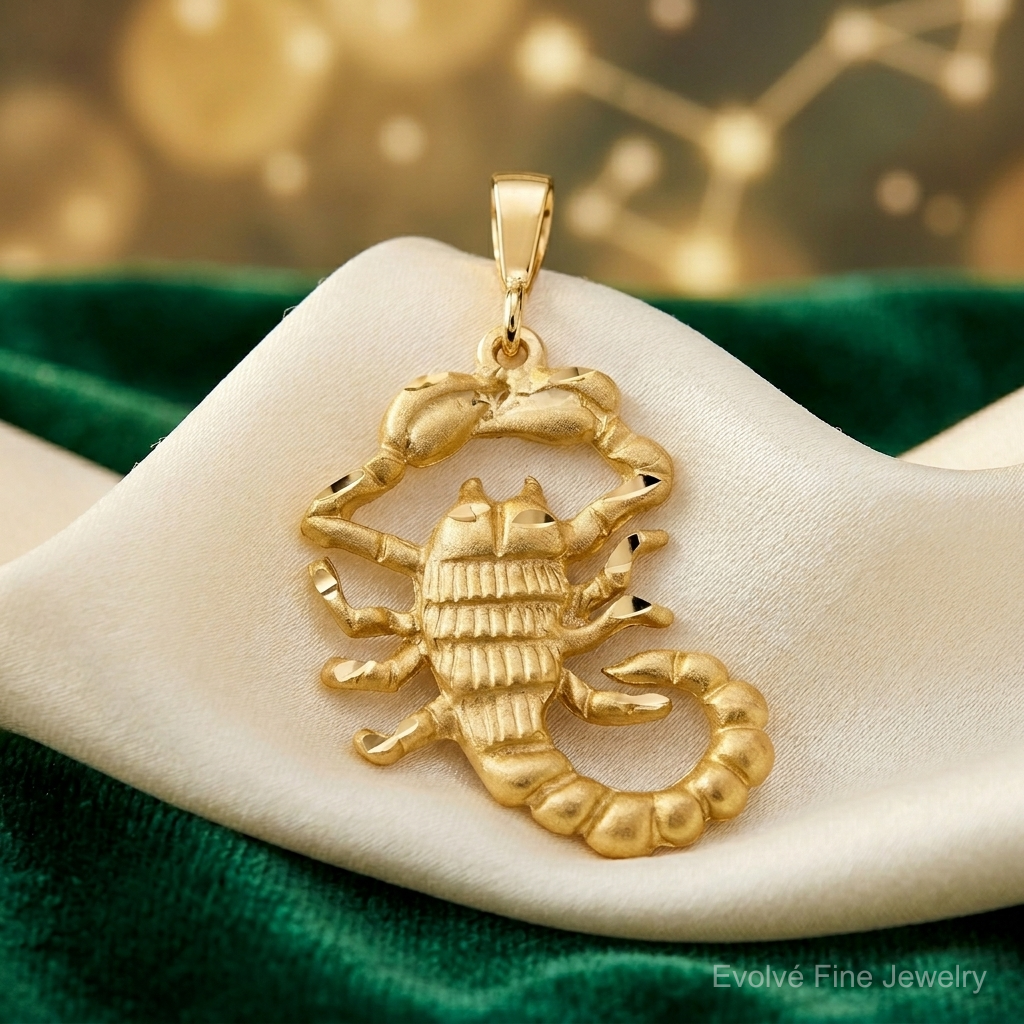 10k Scorpion Charm - Lifestyle View