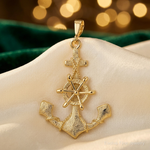 10k Anchor Charm - Lifestyle View