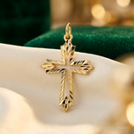 10k Cross Charm - Lifestyle View