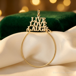 10K LIVE LOVE LAUGH Charm Holder - Lifestyle View