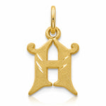 10k Initial H Charm - Lifestyle View