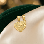 10K BIG SIS, Lil SIS Break-Apart Heart Charm - Lifestyle View