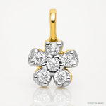 10k Small CZ Flower Charm - Lifestyle View
