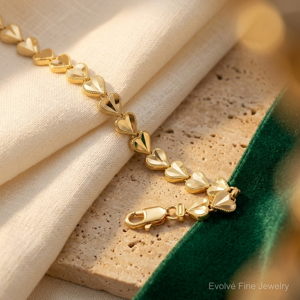 10k HEART Bracelet - Lifestyle View