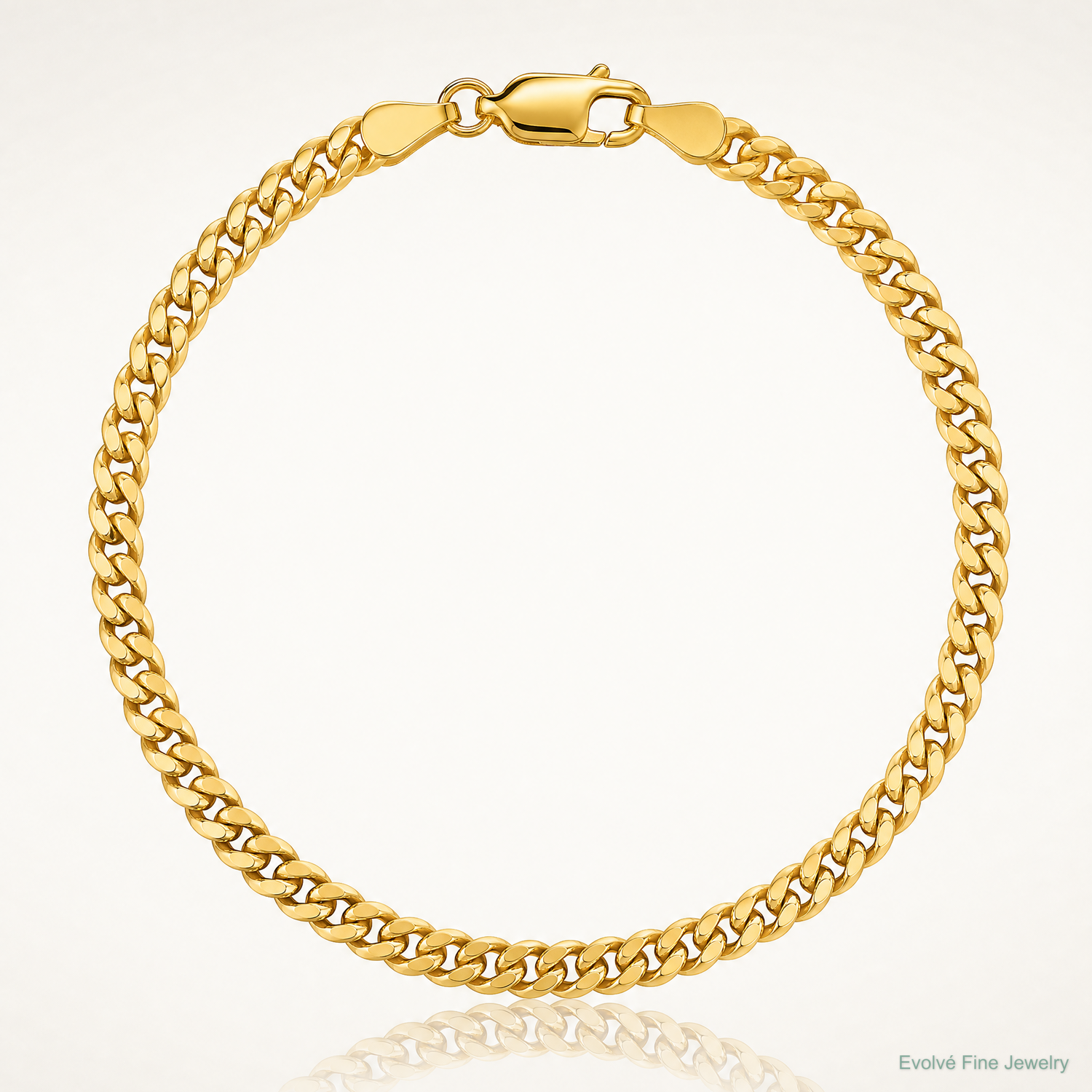 10K 3.5mm Solid Miami Cuban Chain - Lifestyle View