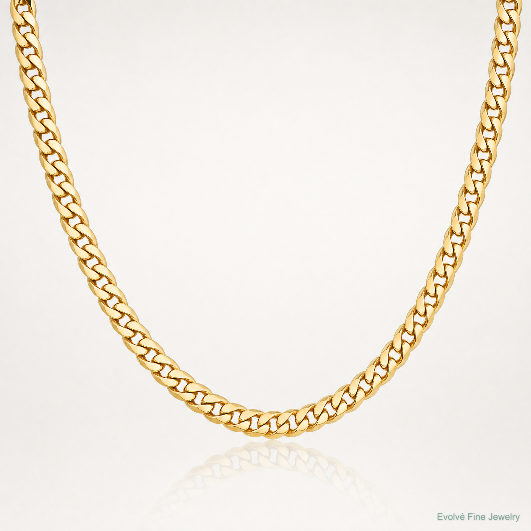 10K 4.25mm Solid Miami Cuban Chain - Lifestyle View