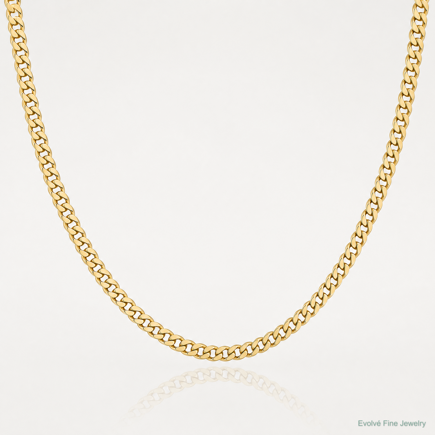 10K 4.3mm Solid Miami Cuban Chain - Lifestyle View