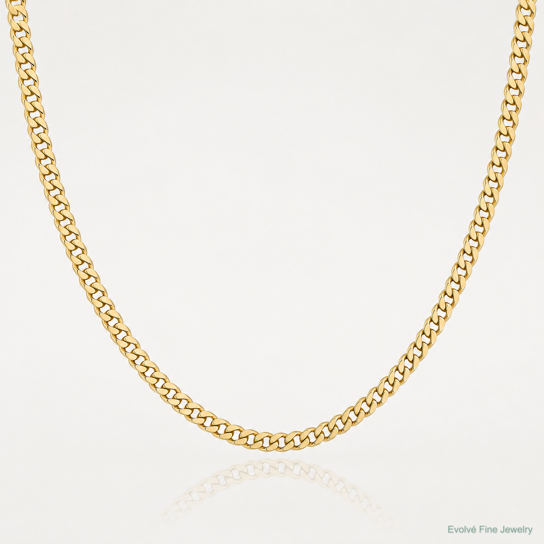 10K 4.3mm Solid Miami Cuban Chain - Lifestyle View