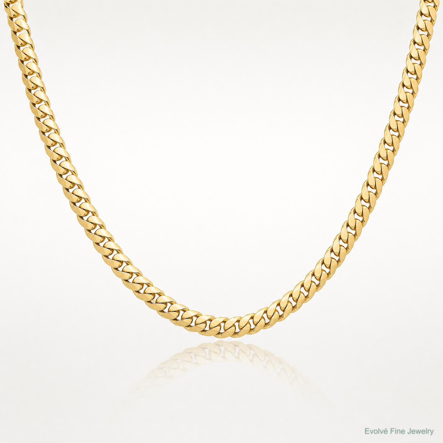 10K 5.5mm Solid Miami Cuban Chain - Lifestyle View