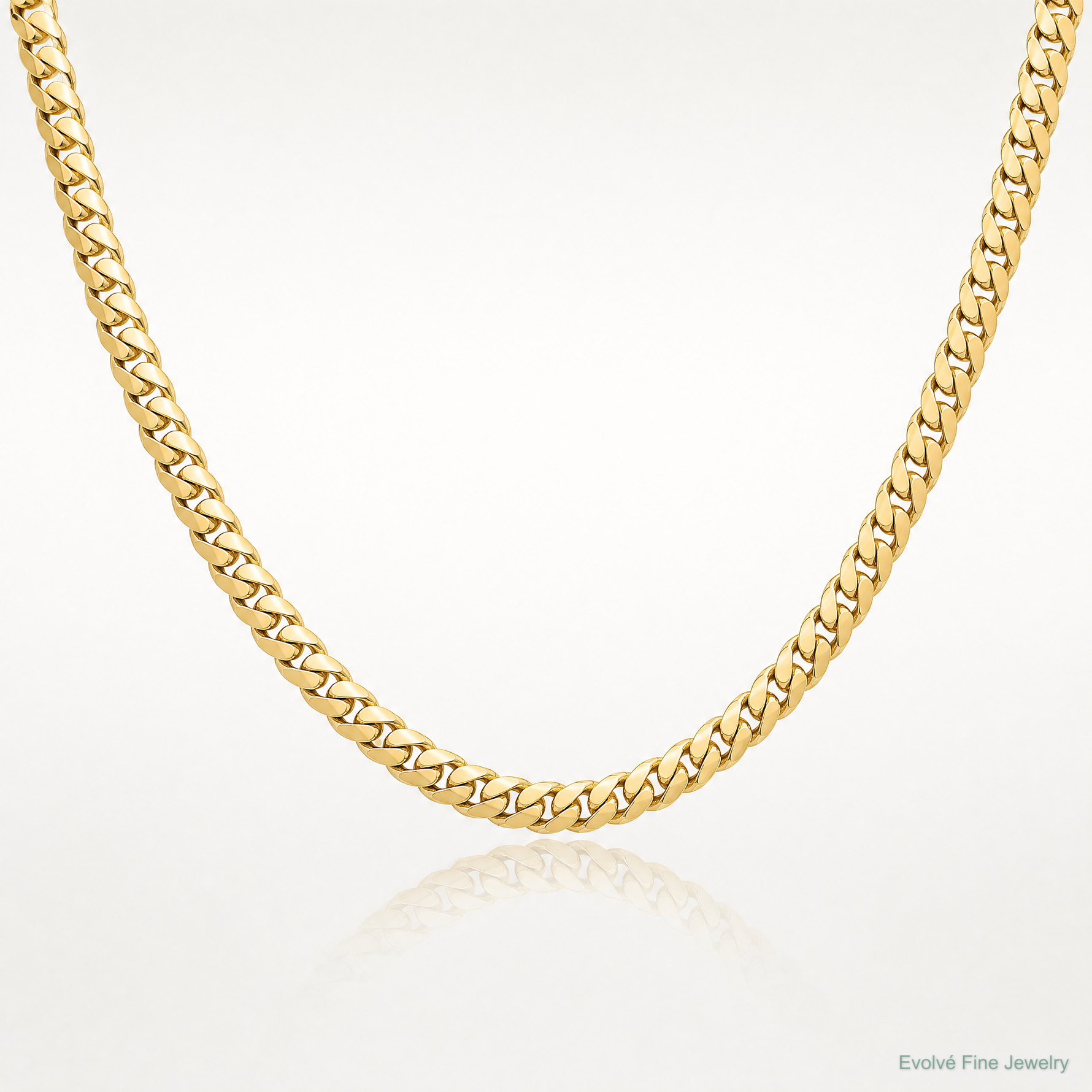 10K 5.5mm Solid Miami Cuban Chain - Lifestyle View