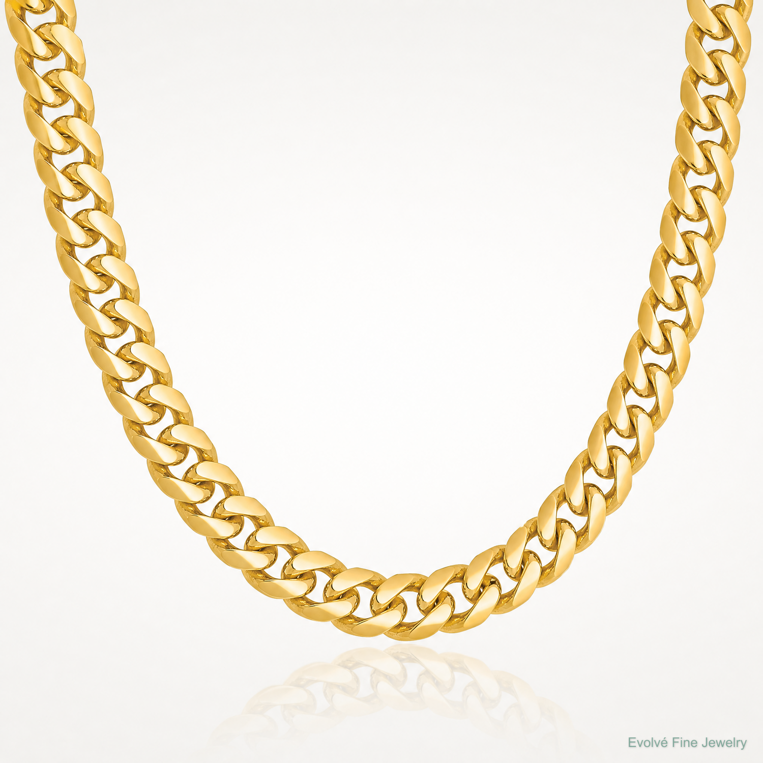 10K 8.0mm Solid Miami Cuban Chain - Lifestyle View