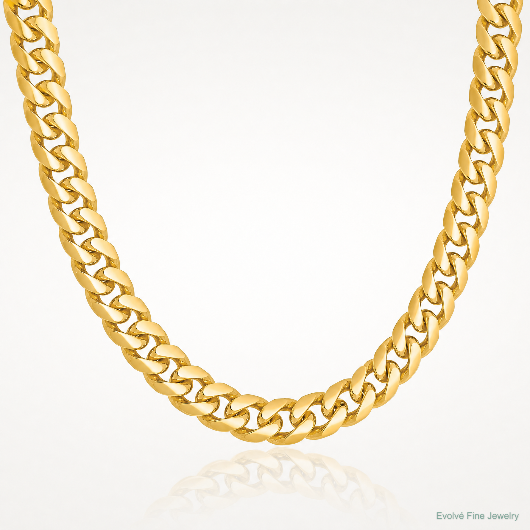 10K 8.0mm Solid Miami Cuban Chain - Lifestyle View
