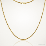 10k 2mm Semi-solid D/C Rope Chain - Lifestyle View