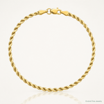10k 2mm Semi-solid D/C Rope Chain - Lifestyle View
