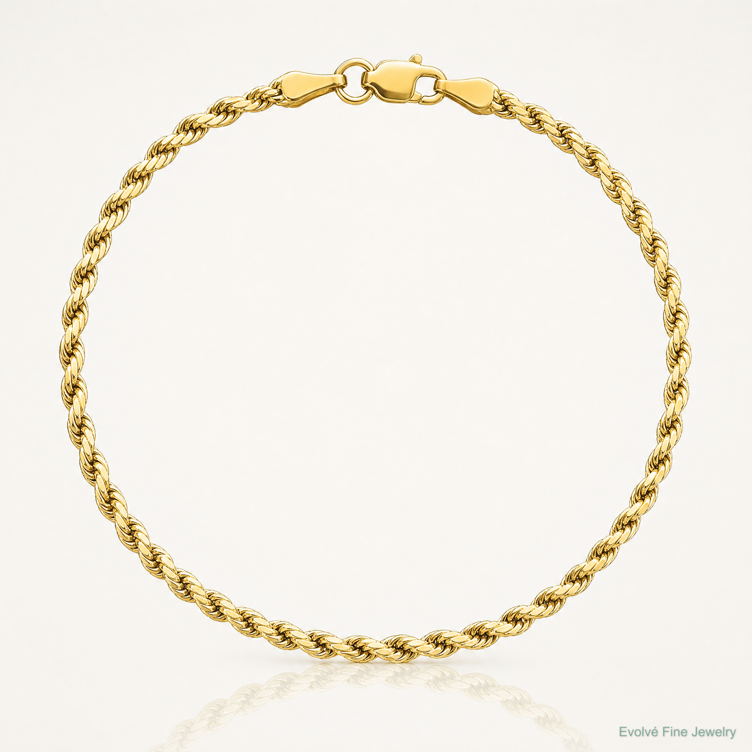 10k 2mm Semi-solid D/C Rope Chain - Lifestyle View